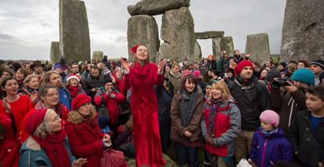 Figure 8: A modern revival of the Yule Festival at Stonehenge
