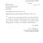 Govt reply to RTI application about Shankaracharya Hill
