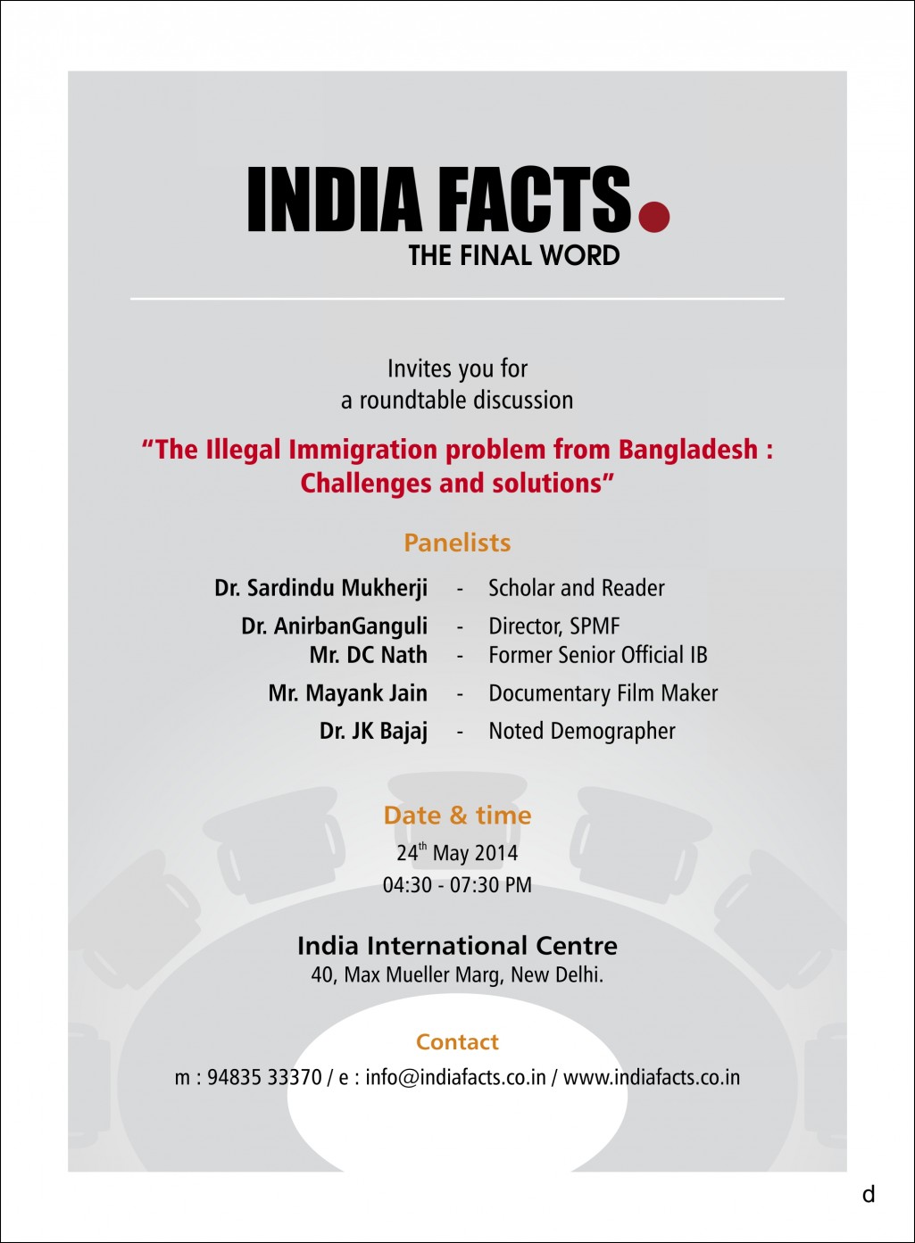 IndiaFacts Roundtable Invite