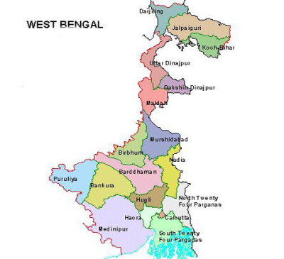 West Bengal map