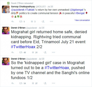 Tweets of Derek O'Brien