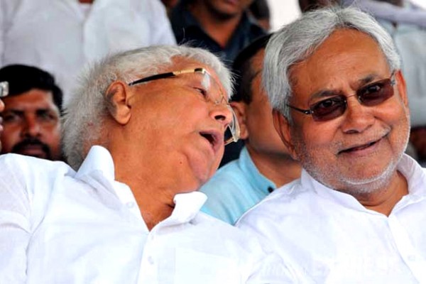 Nitish and Lalu Yadav