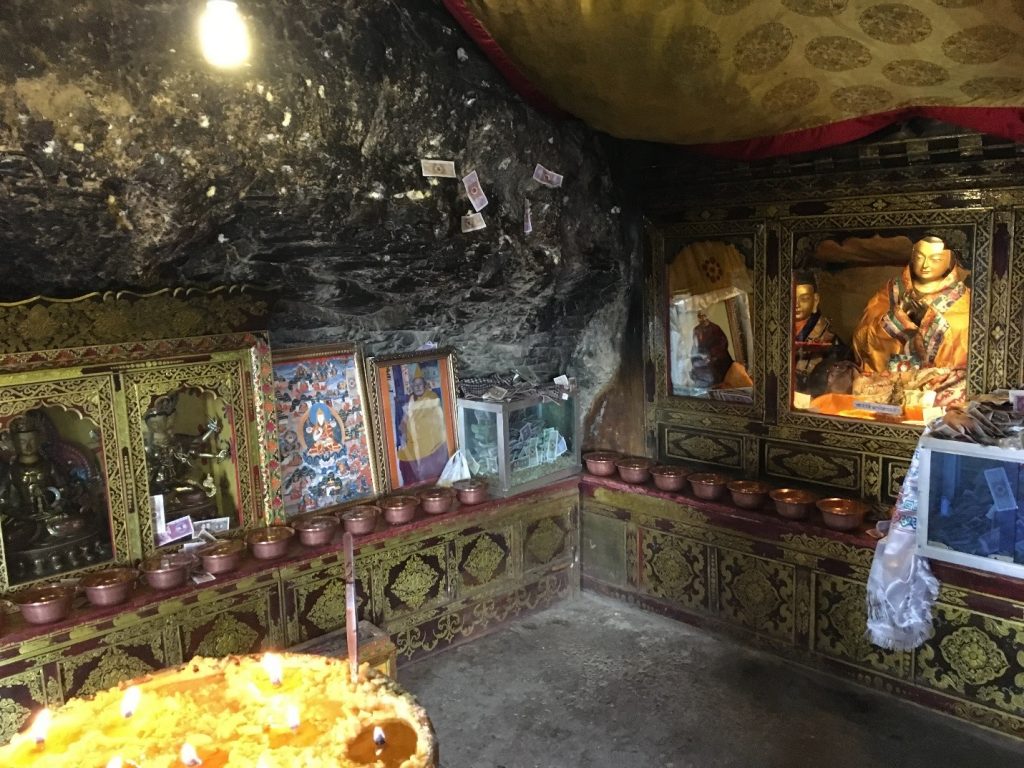 Cave shrine at Druk Yerpa