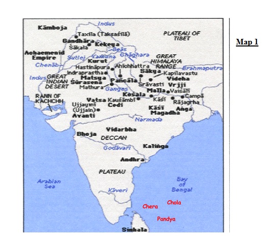 States in India around 500 BC (source - Encyclopaedia Britannica)