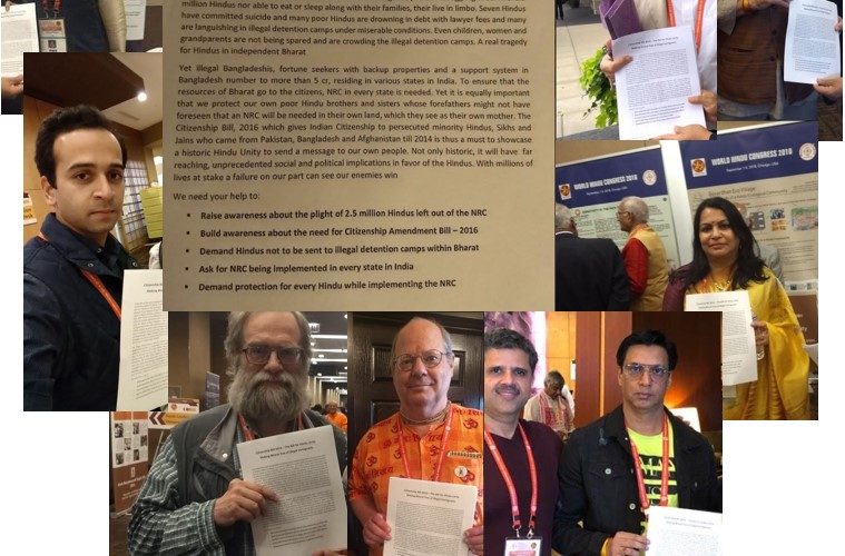 Hindus in America campaign for the Citizenship Bill at the World Hindu Congress