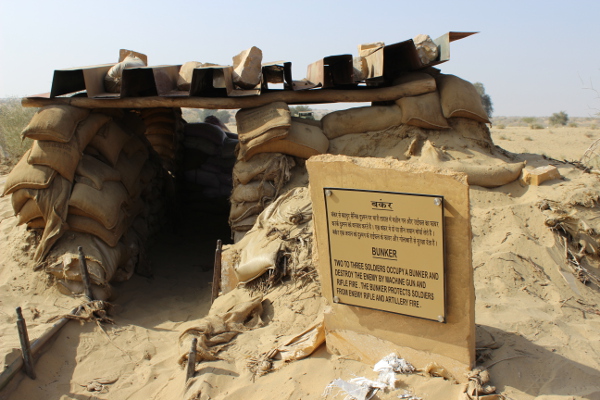 A bunker used by Alpha Company of 23 Punjab at Longewala.