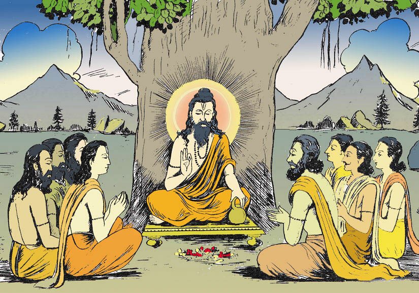 Cartoon rishi  hinduism vector illustration  CanStock
