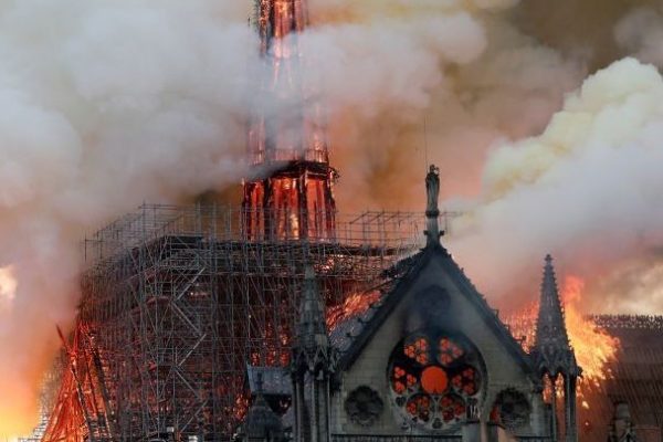 Notre Dame burning fire